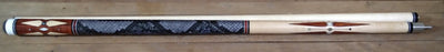 Boriz Billiards Black Leather Grip Pool Cue Stick Majestic  2B2C Series inlaid