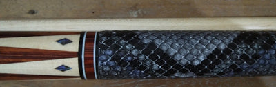 Boriz Billiards Black Leather Grip Pool Cue Stick Majestic  2i2C Series inlaid