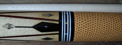 Boriz Billiards Black Leather Grip Pool Cue Stick Majestic maitrise Series inlaid