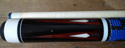 Boriz Billiards Black Leather Grip Pool Cue Stick Majestic  diviniV Series inlaid