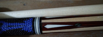 Boriz Billiards Black Leather Grip Pool Cue Stick Majestic  5F5A Series inlaid