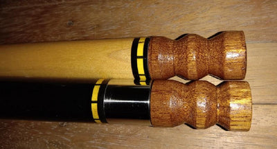 Boriz Billiards Black Leather Grip Pool Cue Stick Majestic 5XZA Series inlaid