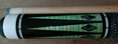Boriz Billiards Black Leather Grip Pool Cue Stick Majestic RRXC Series inlaid