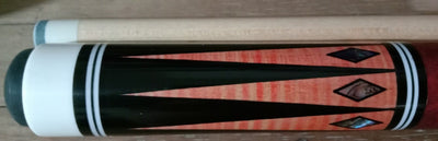 Boriz Billiards Black Leather Grip Pool Cue Stick Majestic RRXF Series inlaid