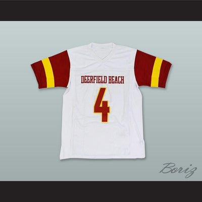 Jerry Jeudy 4 Deerfield Beach High School White Football Jersey