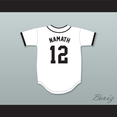 Joe Namath 12 Beaver Falls High School Tigers White Baseball Jersey