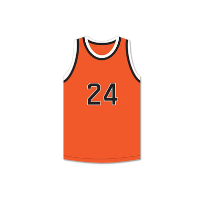 Joe Namath 24 Beaver Falls High School Tigers Orange Basketball Jersey 1