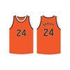 Joe Namath 24 Beaver Falls High School Tigers Orange Basketball Jersey 1