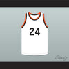 Joe Namath 24 Beaver Falls High School Tigers White Basketball Jersey 1