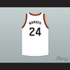 Joe Namath 24 Beaver Falls High School Tigers White Basketball Jersey 1