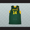 Jonas Valanciunas 14 Lietuva Lithuania Basketball Jersey Any Player Stitch Sewn - borizcustom