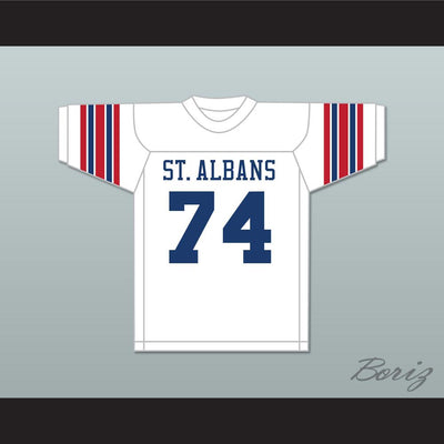 Jonathan Ogden 74 St. Albans School Bulldogs White Football Jersey