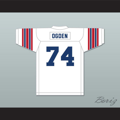 Jonathan Ogden 74 St. Albans School Bulldogs White Football Jersey