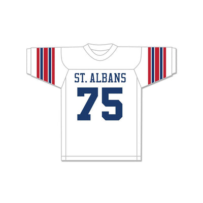 Jonathan Ogden 75 St. Albans School Bulldogs White Football Jersey