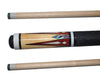 Boriz Billiards Black Leather Grip Pool Cue Stick Majestic CCXV Series inlaid
