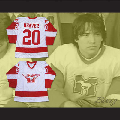 Keanu Reeves Heaver 20 Hamilton Mustangs Hockey Jersey Youngblood Movie - borizcustom