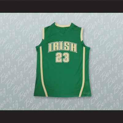 Lebron James Fighting Irish High School Green Basketball Jersey Stitch Sewn - borizcustom