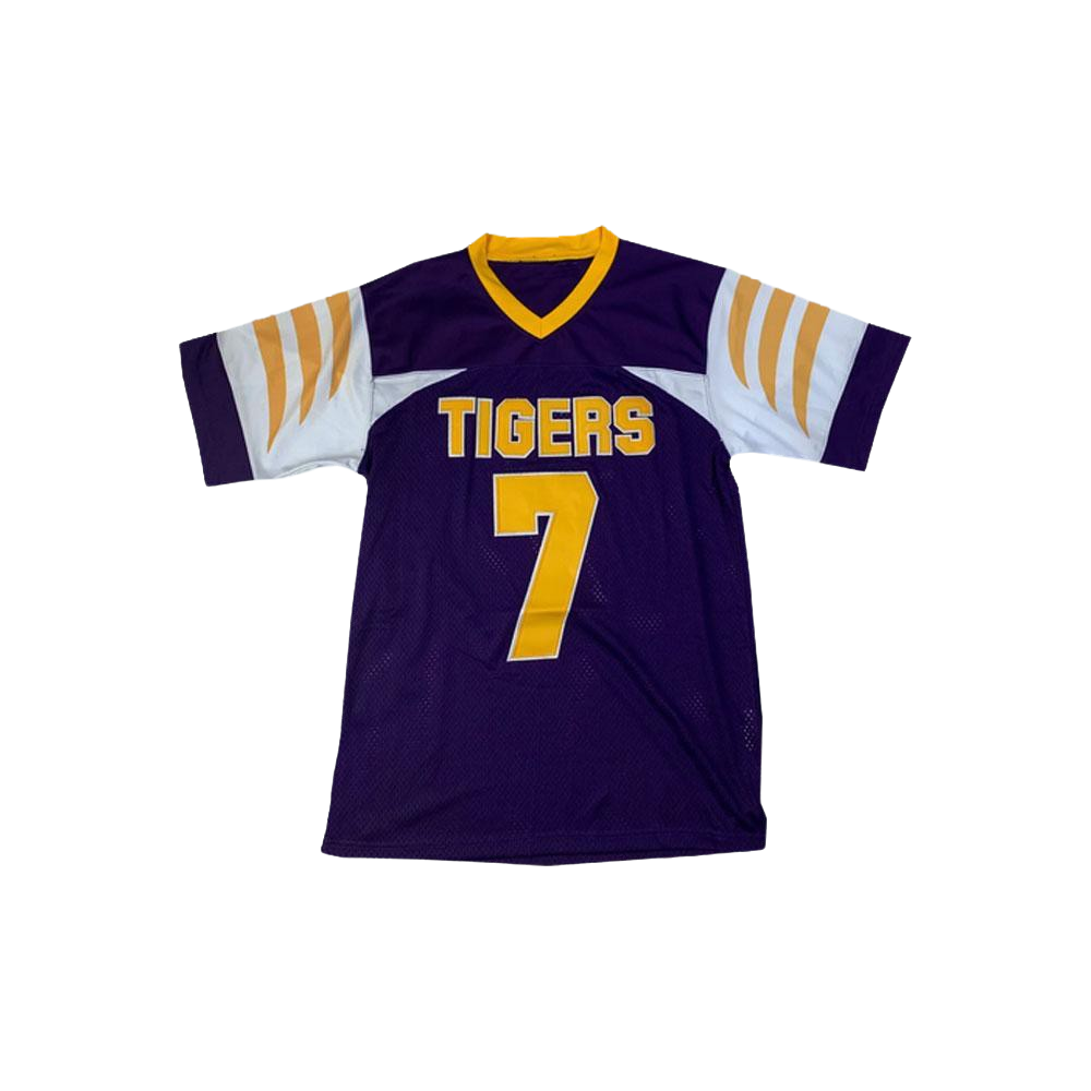 L Jackson 7 Boynton Beach Community High School Tigers Purple Football Jersey