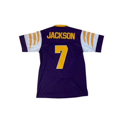 L Jackson 7 Boynton Beach Community High School Tigers Purple Football Jersey
