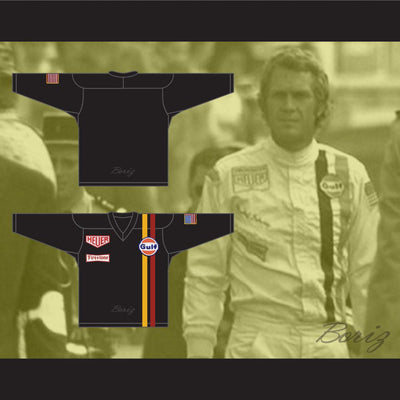 Steve McQueen Michael Delaney Le Mans Inspired Hockey Jersey Stitch Sewn New - borizcustom - 3