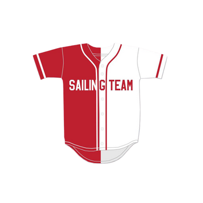 Yacht Lil Boat 44 Sailing Team Red/White Baseball Jersey