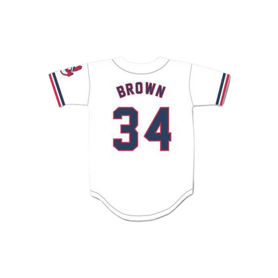 Lou Brown 34 White Baseball Jersey Major League