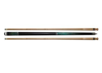 Boriz Billiards Black Leather Grip Pool Cue Stick Majestic QQSC Series inlaid