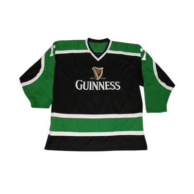 Irish Stout Beer Hockey Jersey March 17 St. Patrick's Day