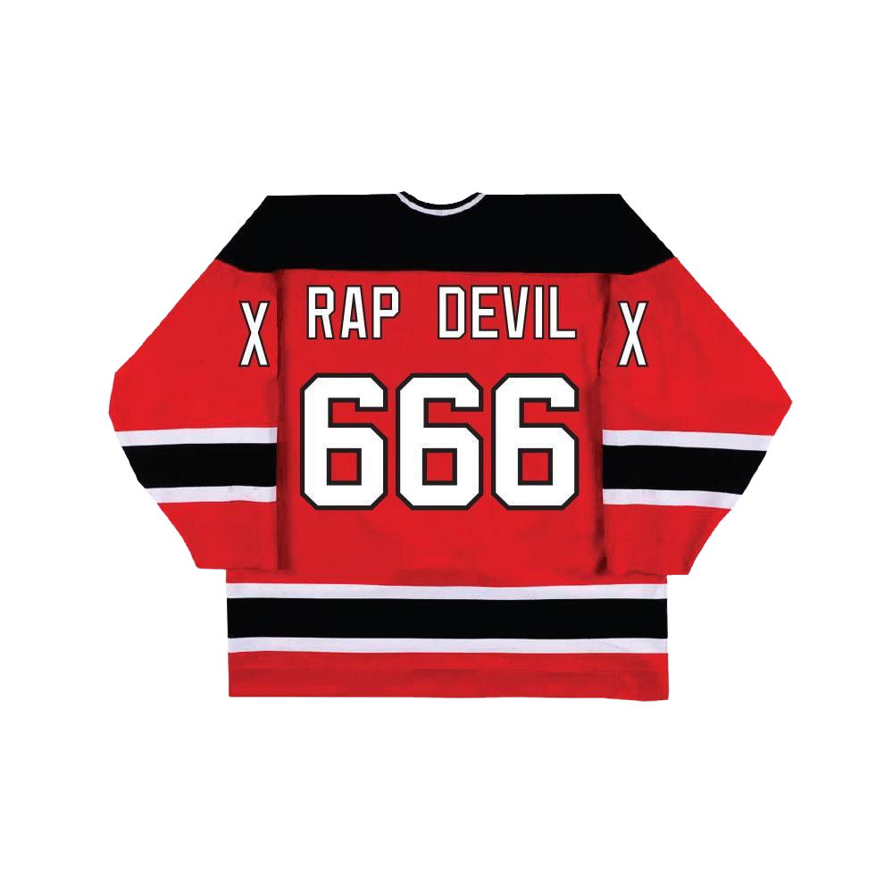 MGK RAP DEVIL 666 XX Red Hockey Jersey