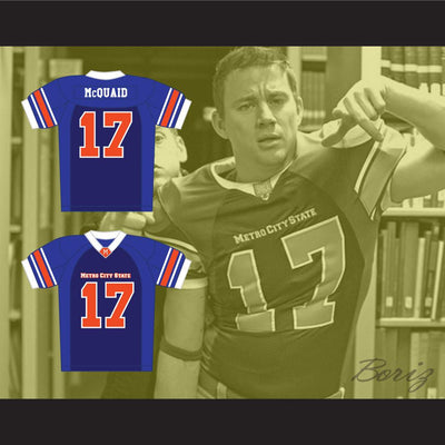 Channing Tatum Brad McQuaid 17 Metro City State Statesmen Football Jersey - borizcustom