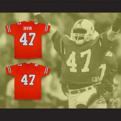 Michael Irvin 47 Miami Orange Football Jersey