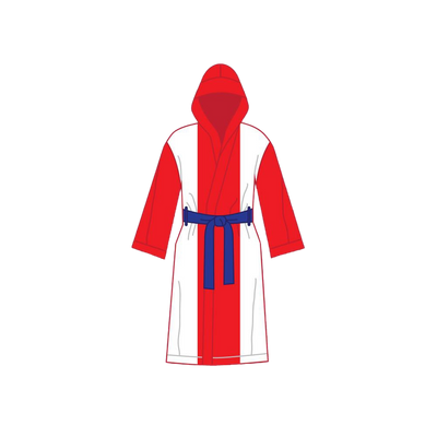 Miguel Cotto Puerto Rican Flag Satin Full Boxing Robe with Hood