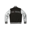 New York City NYC The Bronx Black Letterman Jacket-Style Sweatshirt