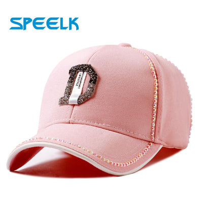New Brand Rhinestone Baseball Caps Women Colorful Diamond Caps D letter Hip-pop Hat Casual Snapback Cap Female Casquette Sun Hat