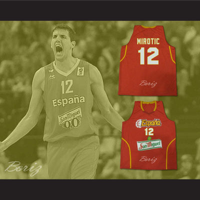 Nikola Mirotic 12 Espana Basketball Jersey Any Player or Number Stitch Sewn - borizcustom