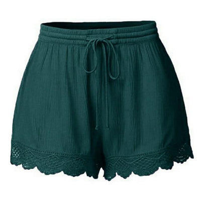 Pantalones cortos Mujer Pantaloncini Donna Spodenki Damskie Szorty moda 2019 mujer encaje de talla grande cuerda lazo deporte sólido 2019 pantalones Z4