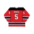 Phife Dawg 5 OMG Red Hockey Jersey