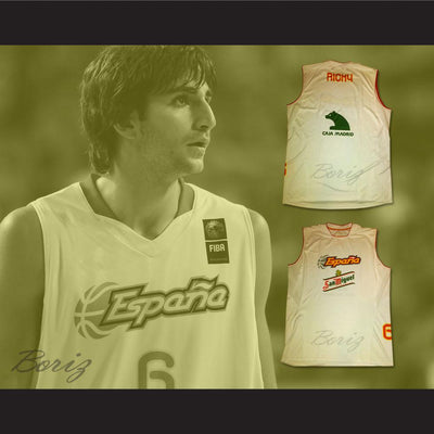 Ricky Rubio Espana Spain National Team Basketball Jersey Stitch Sewn - borizcustom - 3