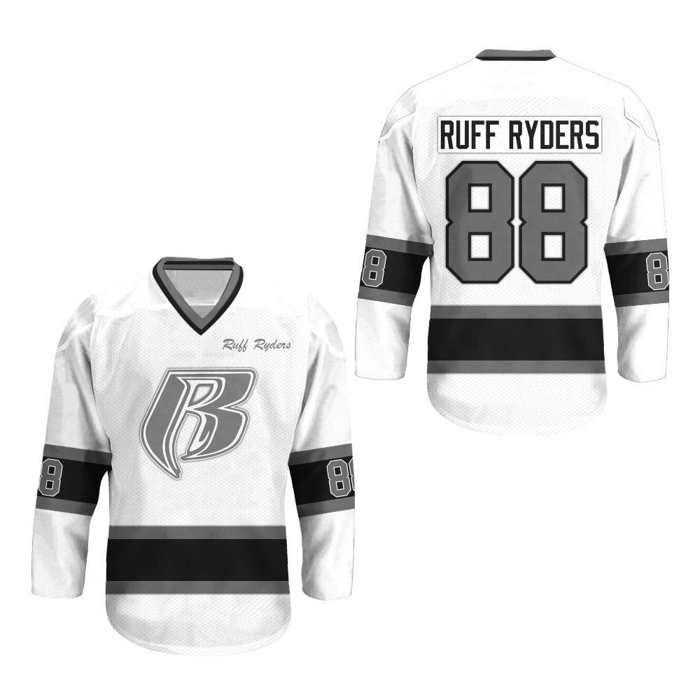 Ruff Ryders 88 White Hockey Jersey