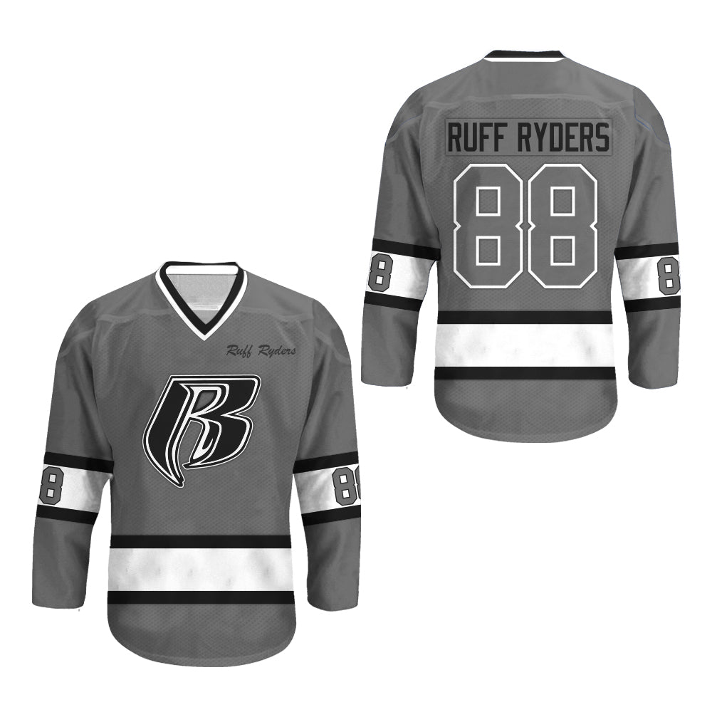 Ruff Ryders 88 Gray Hockey Jersey