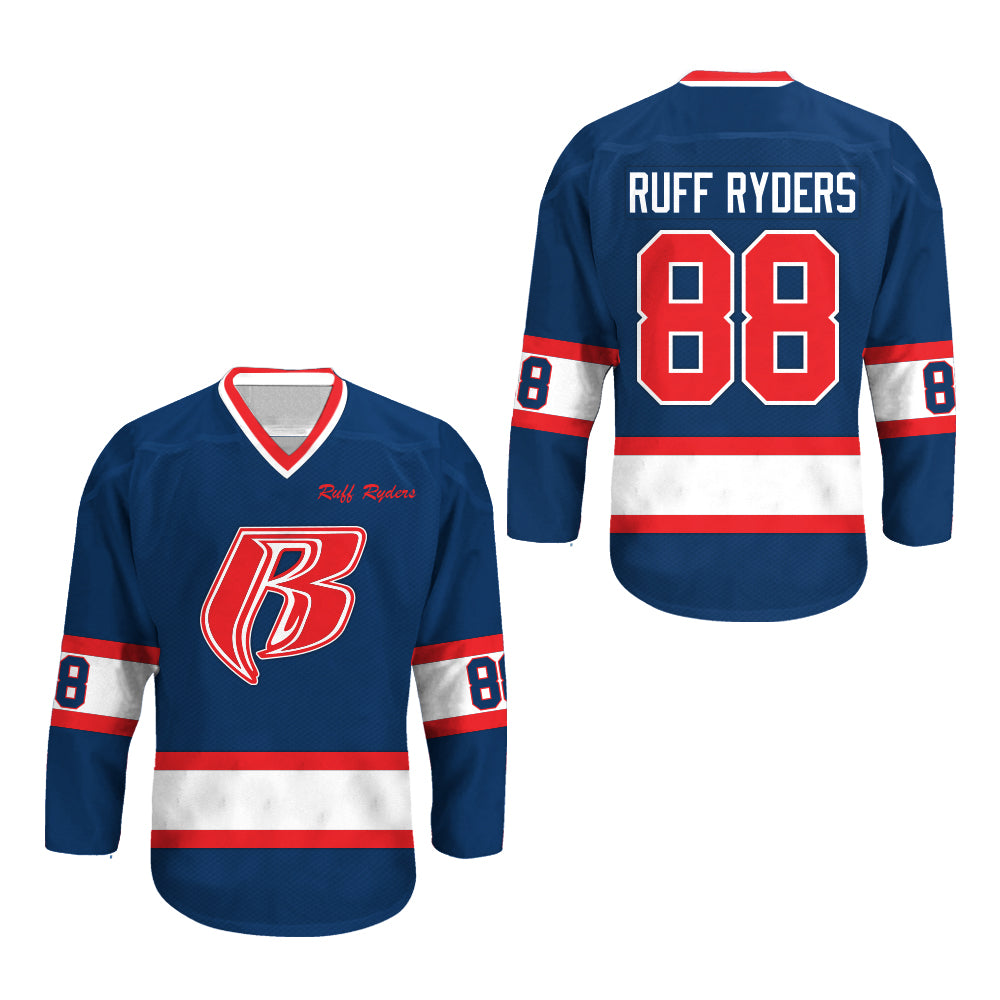 Rough Ryders 88 Blue Hockey Jersey