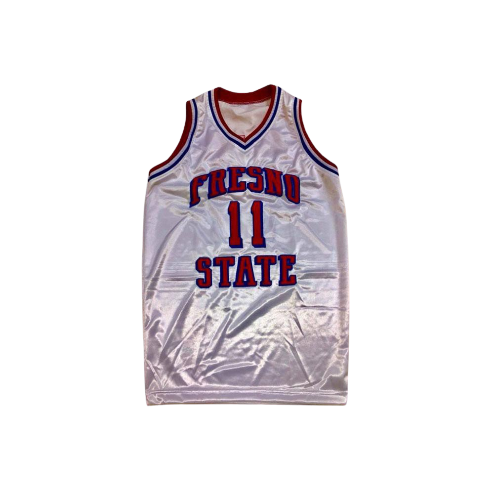 Rafer 'Skip To My Lou' Alston 11 Fresno School White Basketball Jersey