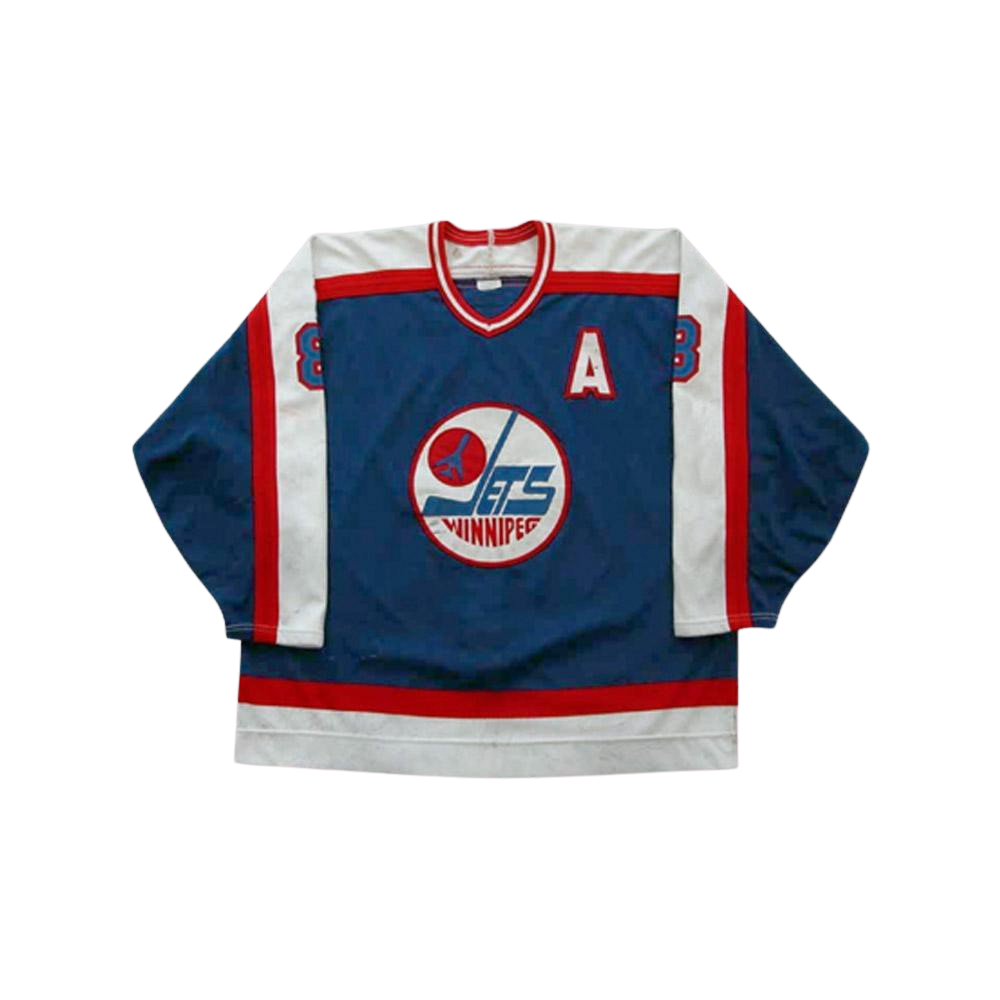 Randy Carlyle 8 Winnipeg Jets Hockey Jersey