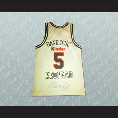 Predrag Sasha Danilovic Virtus Kinder Bologna Beograd Basketball Jersey - borizcustom - 2