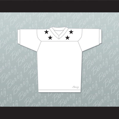 Black Stars White Football Jersey Stitch Sewn New - borizcustom