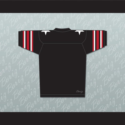 White Stars Red Stripes Black Football Jersey Stitch Sewn New - borizcustom - 2