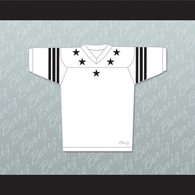 Black Stars Black Stripes White Football Jersey Stitch Sewn New - borizcustom