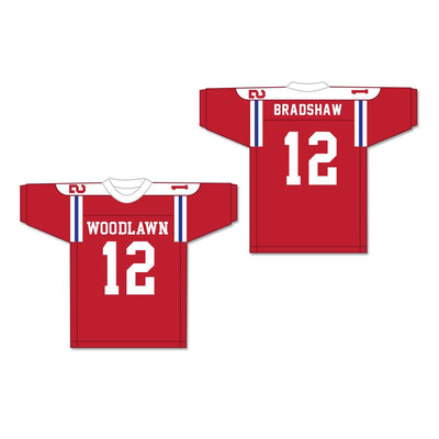 Terry Bradshaw 12 Woodlawn High School Knights Red Football Jersey 2