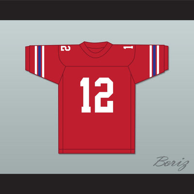 Terry Bradshaw 12 Woodlawn High School Knights Red Football Jersey 3