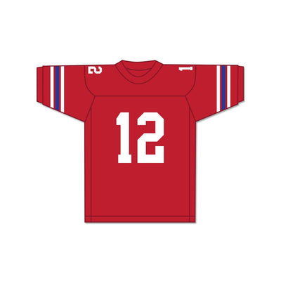 Terry Bradshaw 12 Woodlawn High School Knights Red Football Jersey 3